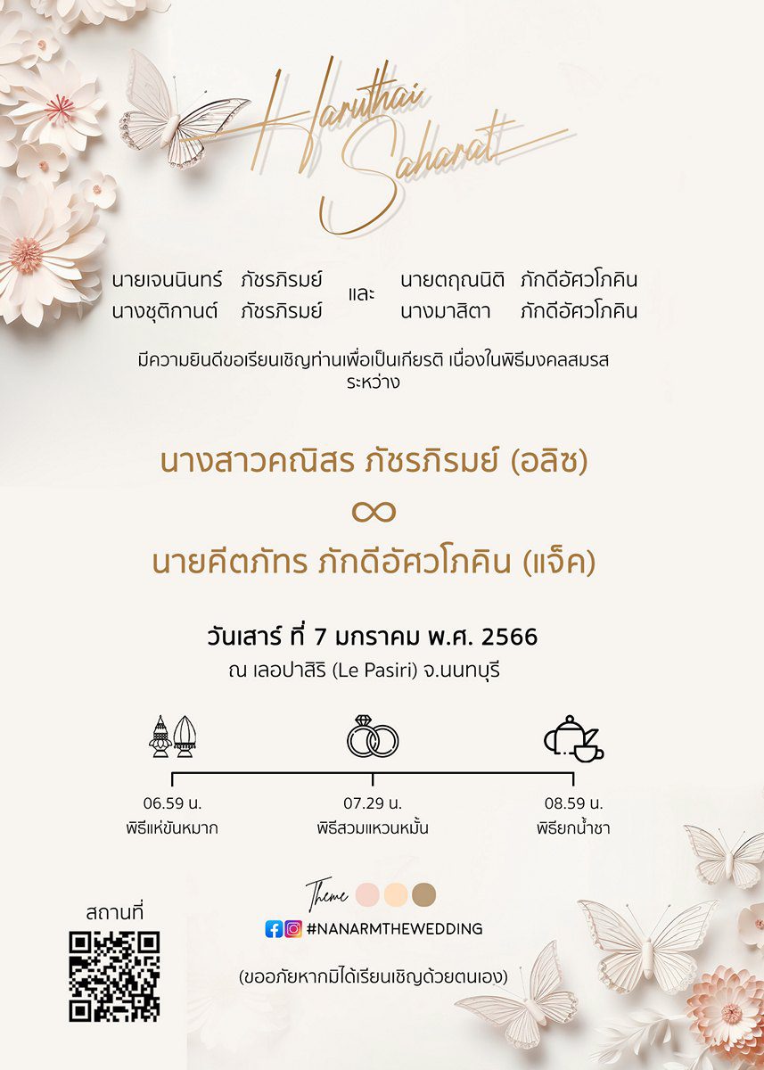 การ์ดแต่งงาน SMD3D-060 - Image 2