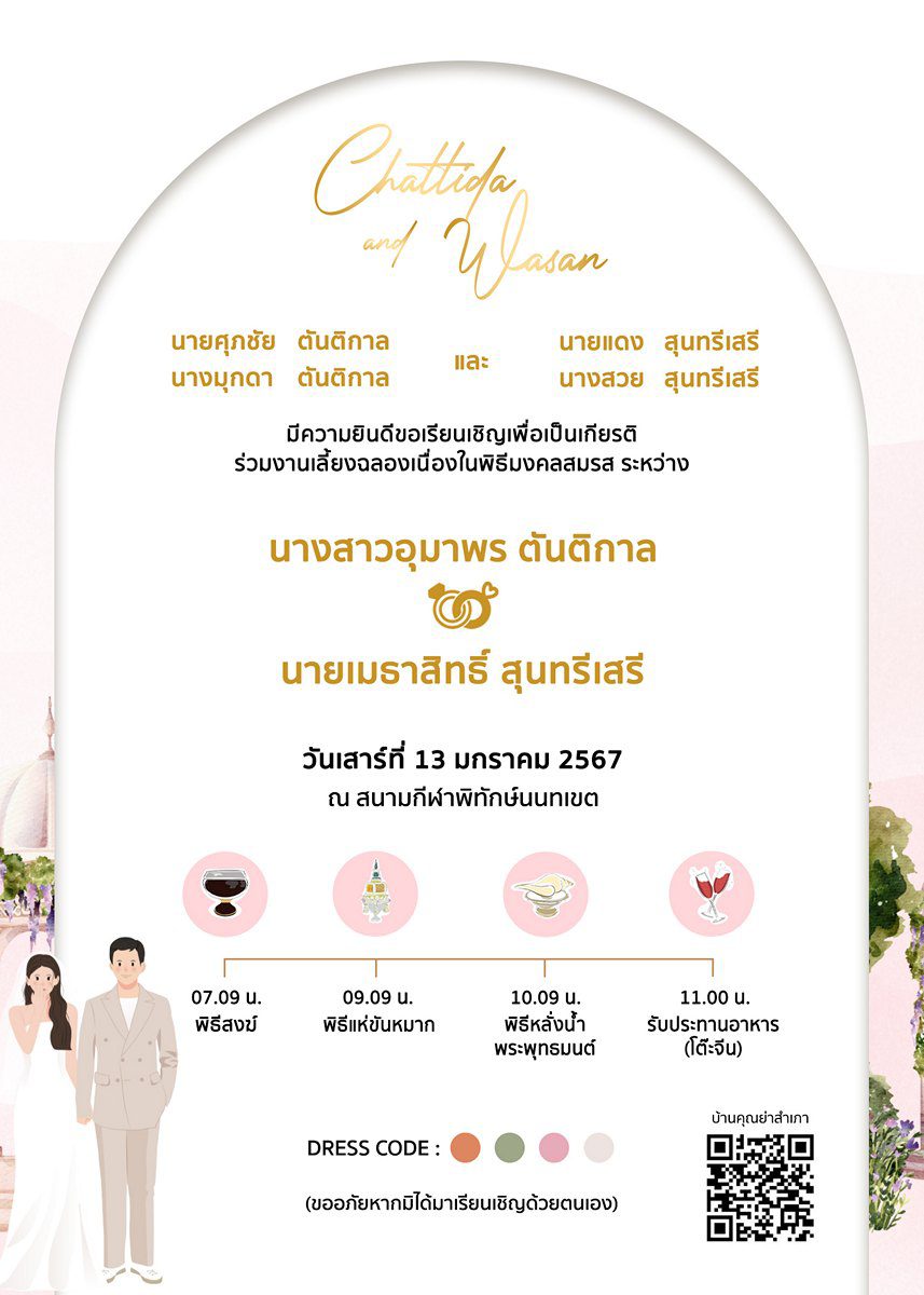 การ์ดแต่งงาน SMD Cartoon013 - Image 2