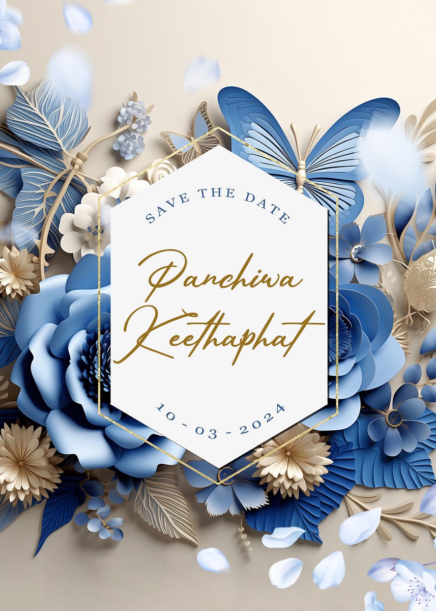 การ์ดแต่งงาน SMD3D-020