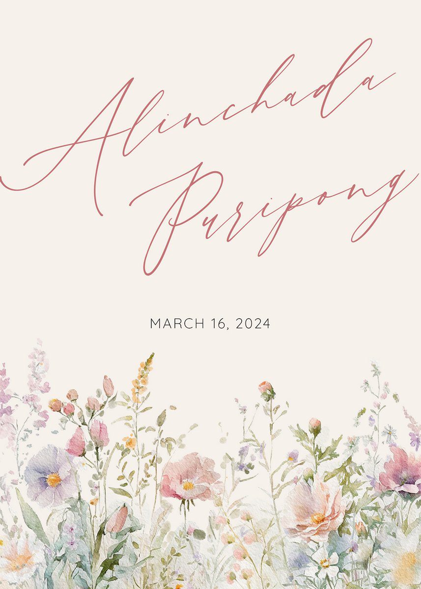 การ์ดแต่งงาน SMD Flower010