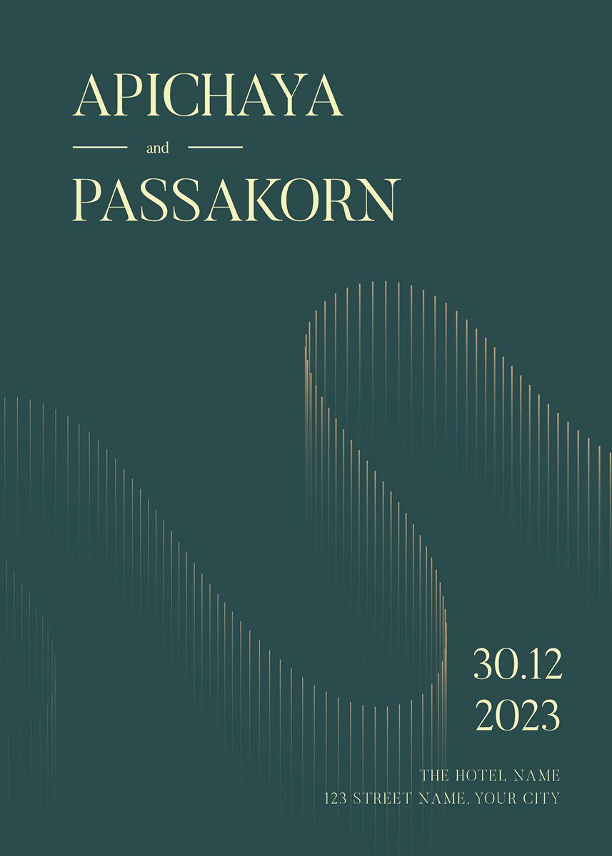 การ์ดแต่งงาน SMDAbstract - 016