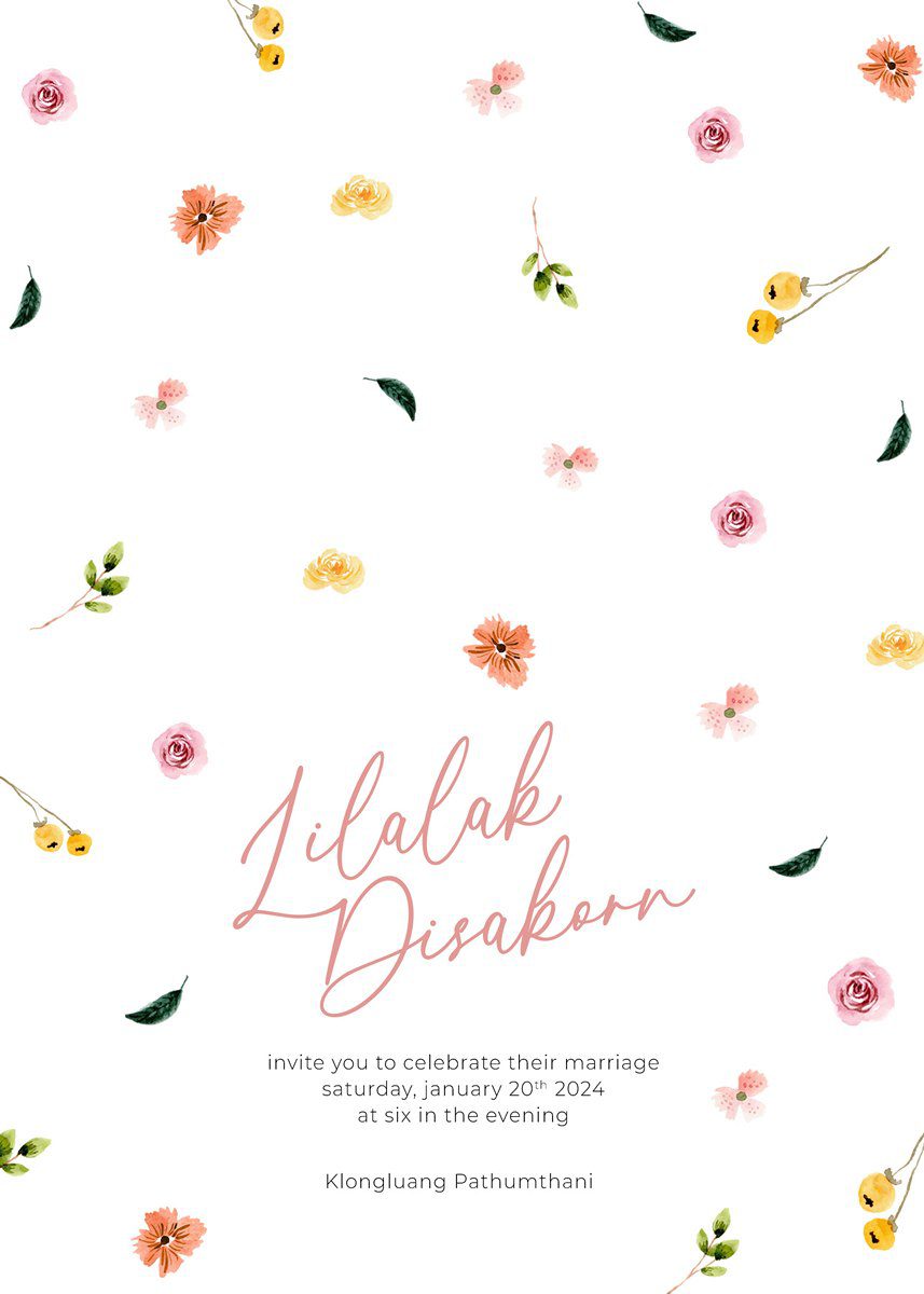 การ์ดแต่งงาน SMD Flower043